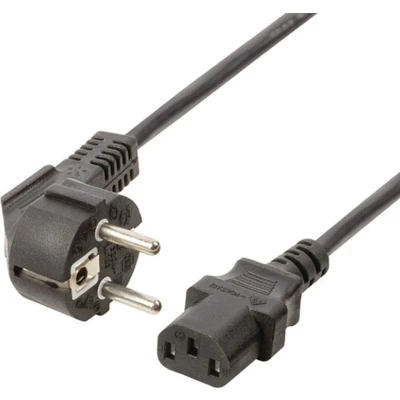 Afbeelding van Shiverpeaks Netaansluitkabel SchuKo stekker naar C13 stopcontact 5,0m (5 m), Stroomkabel