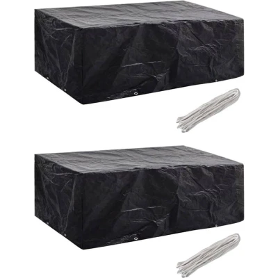 Afbeelding van vidaXL Tuinmeubelhoezen 2 st 8 ogen 200x160x70 cm