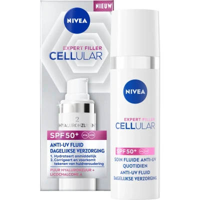 Afbeelding van 3x Nivea Cellular Filler Daily UV Serum Fluid SPF 50 30 ml
