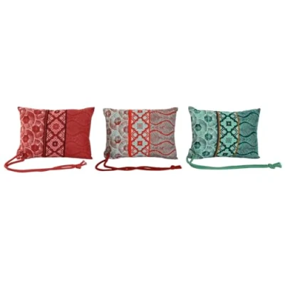 Afbeelding van Kussen Home ESPRIT Rood Groen Koraal 30 x 10 20 cm (3 Stuks)