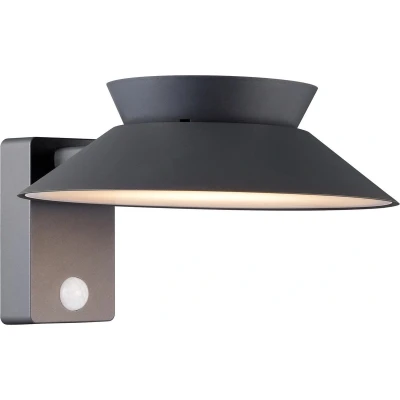 Afbeelding van Nordlux Buitenwandlamp Justina op zonne energie, antraciet, sensor, metaal
