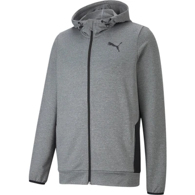 Afbeelding van Puma Sweater met rits, Heren, Maat: Large, Medium gray heather
