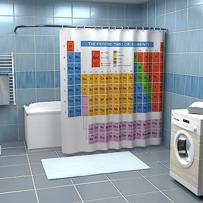 Afbeelding van getDigital Menstruatiesysteem douchegordijn van populaire nerd WG anti schimmel badgordijn polyester 180 x 200 cm