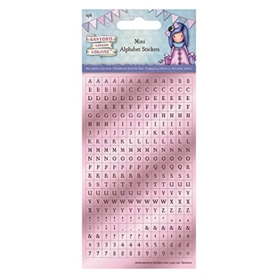 Afbeelding van Mini Foil Alphabet Stickers (2pk) Santoro Birthday