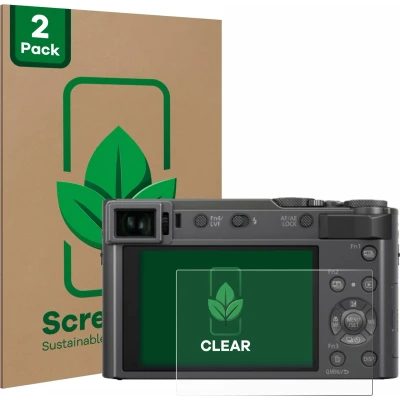 Afbeelding van ScreenLeaf Screenprotector voor Panasonic Lumix DC TZ200 Duurzame schermbescherming Folie Beschermfolie transparant (2 Stuks)