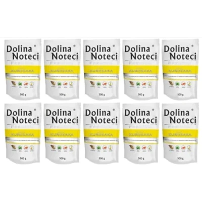 Afbeelding van 20 X 500 g Dolina Noteci Premium Pouches Kip Nat Hondenvoer