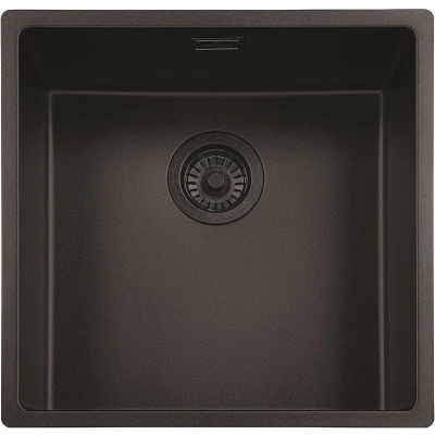 Afbeelding van Reginox New York 40x40 middel Jet Black zwarte RVS Spoelbak T09T2LJB06GDS R34255