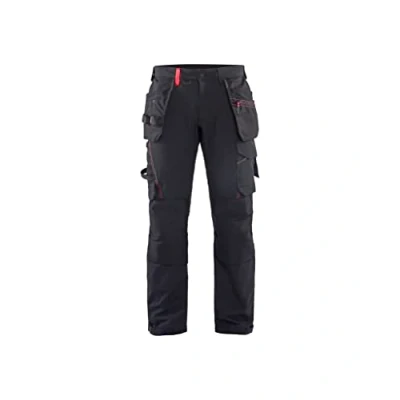 Afbeelding van Blaklader Werkbroek met 4 weg stretch 1522 1645 Zwart/Rood D116