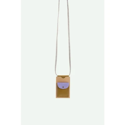 Afbeelding van The Sticky Sis Club phone pouch il sole colore affogato beige + costa green sunset lilac