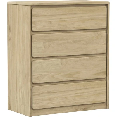 Afbeelding van vidaXL Ladekast SAUDA 76,5x39x91 cm massief grenenhout eikenkleurig