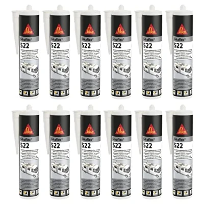Afbeelding van Sikaflex 522 weerbestendige emissiearme universele lijm en afdichtmiddel (vervangt 521 UV 221i) 300 ml cartridge (zwart)