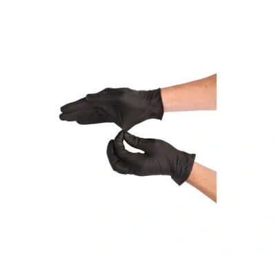 Afbeelding van Handschoenen nitril Cat III ongepoederd M zwart
