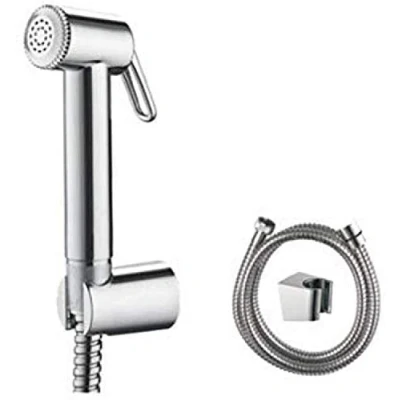 Afbeelding van Ibergrif M20282 Bidet Douchekop van Toilet, Met Beugel en Slang, Zonder Ventiel, Chroom, Zilver