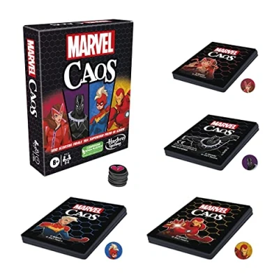 Afbeelding van Hasbro Gaming Marvel Mayhem kaartspel met superhelden, familiespel vanaf 8 jaar, snel en gemakkelijk er (Italiaans)