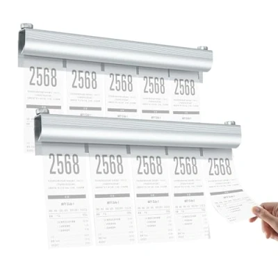 Afbeelding van Bonleiste gastronomie zelfklevend, bonhouder, bonrail, aluminium klemlijst, 20 cm, notitielijst, combineerbaar, bonhouder voor keuken, ticket bar, kantoor bestelling, 2 stuks