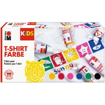 Afbeelding van Marabu Kids Textielverf 6 kleuren x 80 ml