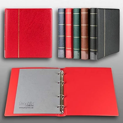 Afbeelding van Prophila Kobra ringbinder for coins, banknotes, postcards, first day sheets, red