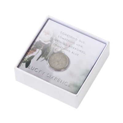 Afbeelding van Talking Tables Cadeau voor trouwdag, gelukscadeau, papier, iets oud zilveren munt, 19 mm