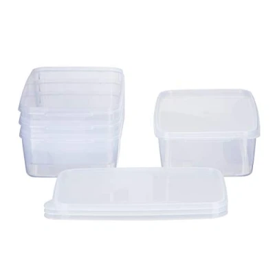Afbeelding van MiraHome Vershouddoos, vriesdoos, 3 l, rechthoekig, 28 x 18 8 cm, set van 4, transparant, kwaliteit Oostenrijk