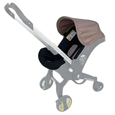 Afbeelding van Kinderwagen Verschoonset Kleding, Luifelhoes, Zitkussen Compatibel met Doona Autostoel Wandelwagen (kaki + zwart)