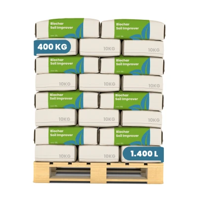 Afbeelding van Organifer Biochar Plantaardige Houtskool Bodemverbeteraar (40x = 400 kg 1400 L) Organische Bodemverrijker
