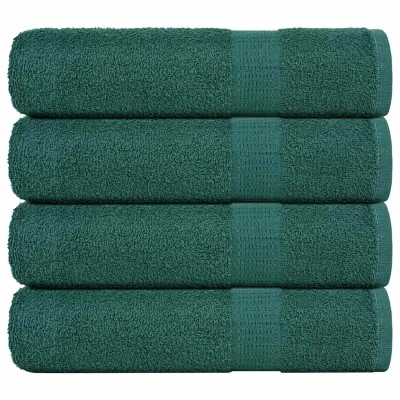 Afbeelding van vidaXL Badhanddoeken 4 st 100x150 cm 360 g/m² 100% katoen groen