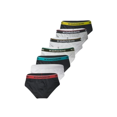 Afbeelding van Koroshi 7PACK Slip Multicolor multi coloured, Heren, Maat: Large, coloured