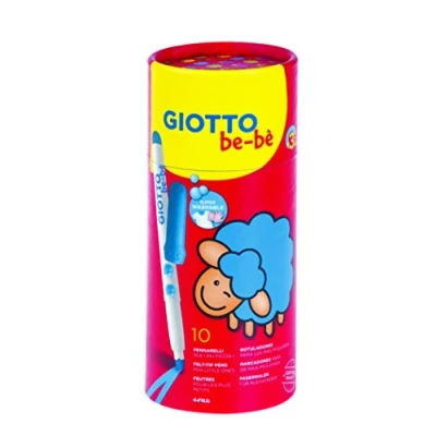 Afbeelding van GIOTTO be bè F469500 viltstiften voor kinderen, doos met 10 heldere kleuren veilig zonder resten uitwasbaar duurzaam, meerkleurig