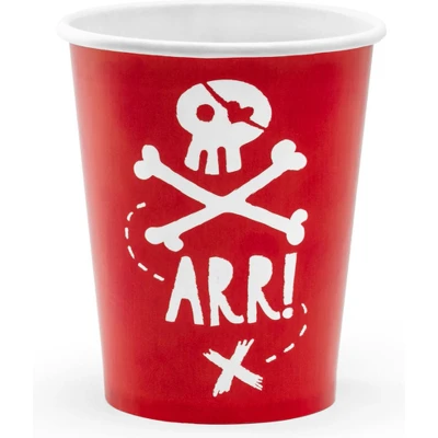 Afbeelding van PartyDeco Bekertjes Piraten (6 st 220 ml)