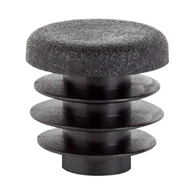 Afbeelding van GAH Alberts 426675 afsluitdoppen voor ronde buizen kunststof, zwart, diameter: 20 mm / 12 stuks
