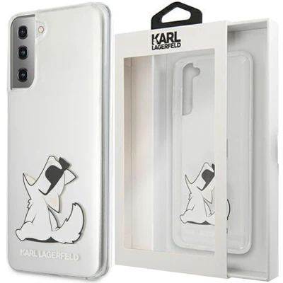 Afbeelding van Karl Lagerfeld, Hard Cover, Choupette Eats voor Samsung Galaxy S21 Plus, transparant