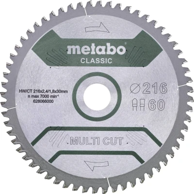 Afbeelding van Metabo MULTI CUT CLASSIC 628667000 Cirkelzaagblad 305 x 30 2.2 mm Aantal tanden: 80 1 stuk(s)