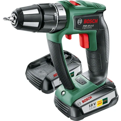 Afbeelding van Bosch PSB 18 LI 2 Ergonomic accu klopboormachine Met koffer 2x V en lader