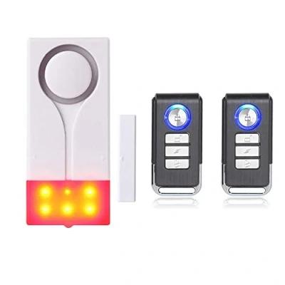 Afbeelding van Mengshen Deur en raamalarm radioalarm met 105 dB luid geluid helder licht, (1 alarm 2 afstandsbedieningen)