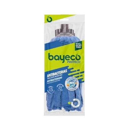 Afbeelding van Bayeco Copptech anti bacteriële beschermende vloeren, 100% microvezel, verwijdert 99,9% van de bacteriën en schimmels in dweil, hoog absorptievermogen, 1 stuk