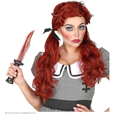 Afbeelding van Widmann Pruik Moordende Pop Rood Halloween Verkleedkleding