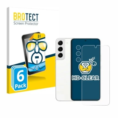 Afbeelding van BROTECT Screenprotector voor Samsung Galaxy S22 5G (Voor+Camera) Folie Beschermfolie transparant (6 Stuks)