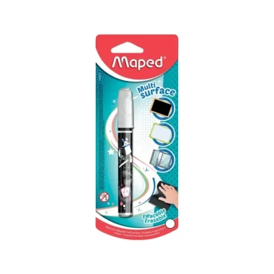 Afbeelding van Krijtmarker, 1 Stuk Op Blister, Wit per 3