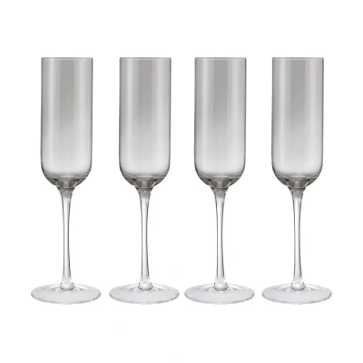 Afbeelding van blomus Fuumi champagneglas 22 cl 4 pack Smoke klaar