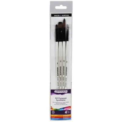 Afbeelding van Daler Rowney Graduate 4 Penseel Synthetische Set, Set of 4, 1