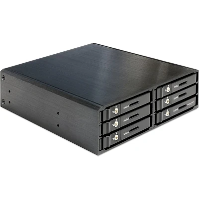 Afbeelding van Delock 47221 5,25 mobiel rack voor 6 x 2,5 SATA HDD/SSD