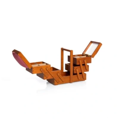 Afbeelding van Prym Donker Hout (36 x 19 30cm) Naaien Doos met Stof 1 Stuk