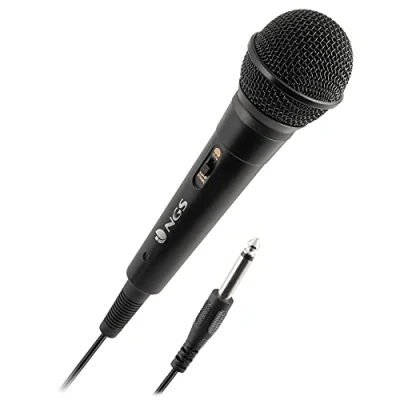 Afbeelding van NGS SINGER FIRE Dynamische Vocale Microfoon met een Kabel van 3 meter, 6,3 mm Jack Aansluiting en Aan/Uit Knop