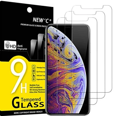 Afbeelding van NEW&#039;C 3 Stuks, Screen Protector voor iPhone XS Max, 11 Pro Max (6.5 Inch), Gehard Glass Schermbeschermer Film 0.33 mm ultra transparant, resistent