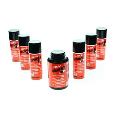 Afbeelding van Brunox Epoxy 6X 400ml spray + 1L roestomvormer roestbescherming primer Zwitserse