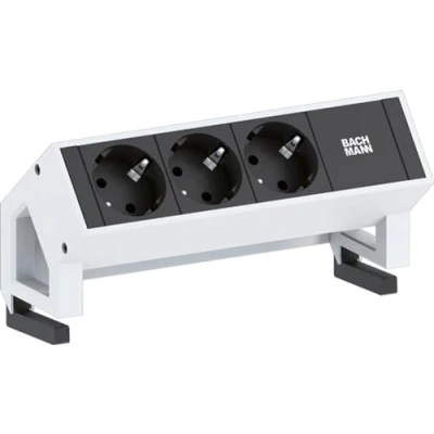 Afbeelding van Bachmann bureau aansluitunit opb desk 2 alu 197x85x88mm rechth 902 4048