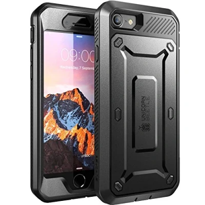 Afbeelding van SUPCASE iPhone SE 2020 Hoesje, 8 7 Hoesje met Schermbeschermer [Unicorn Beetle Pro] Rugged Case 360 graden voor 2020/ 8/ 7, Zwart