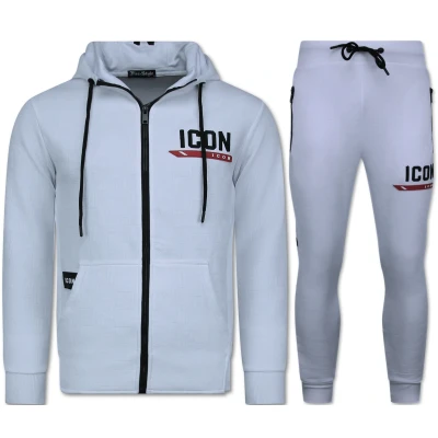 Afbeelding van Huispak ICON Trainingspak Heren Joggingpak Volwassenen 3790 Wit