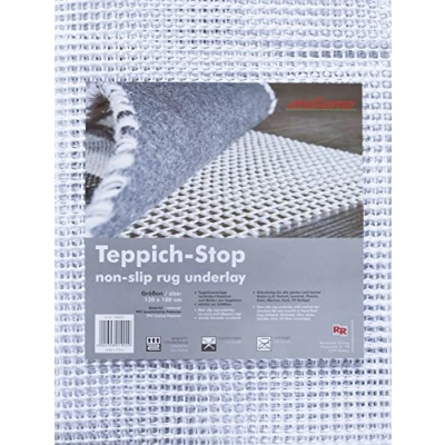 Afbeelding van Andiamo Tapijt Stop Antislipmat, Tapijtonderlegger, Kleefrooster, Antislip, Pvc Gecoat Polyester, Slipvast Op Maat Te Snijden, Onderhoudsvriendelijk, Duurzaam, Wit, 60 X 120 Cm Modern 180 Wit