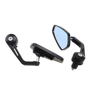 Afbeelding van Krtopo 1 paar universele zijspiegels motorfiets achteruitkijkspiegel stuurspiegel 7/8 22 MM zwart draaibare aluminium achteruitkijkspiegels